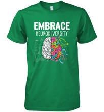 Load image into Gallery viewer, Embrace Neurodiversity Brain ADHD Autism Awareness Men's Premium T-Shirt
