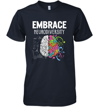 Load image into Gallery viewer, Embrace Neurodiversity Brain ADHD Autism Awareness Men's Premium T-Shirt
