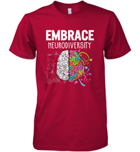 Load image into Gallery viewer, Embrace Neurodiversity Brain ADHD Autism Awareness Men's Premium T-Shirt
