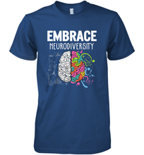 Load image into Gallery viewer, Embrace Neurodiversity Brain ADHD Autism Awareness Men's Premium T-Shirt
