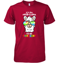 Load image into Gallery viewer, It's No Prob llama To Be Different Shirt _ Autism Gift Men's Premium T-Shirt
