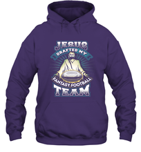 Load image into Gallery viewer, Jesus Drafted My Fantasy Football Hooded Sweatshirt
