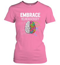 Load image into Gallery viewer, Embrace Neurodiversity Brain ADHD Autism Awareness Women's T-Shirt
