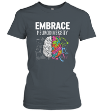 Load image into Gallery viewer, Embrace Neurodiversity Brain ADHD Autism Awareness Women's T-Shirt
