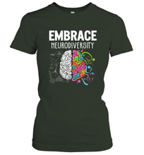 Load image into Gallery viewer, Embrace Neurodiversity Brain ADHD Autism Awareness Women's T-Shirt

