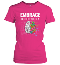 Load image into Gallery viewer, Embrace Neurodiversity Brain ADHD Autism Awareness Women's T-Shirt
