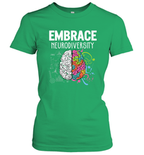 Load image into Gallery viewer, Embrace Neurodiversity Brain ADHD Autism Awareness Women's T-Shirt
