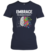 Load image into Gallery viewer, Embrace Neurodiversity Brain ADHD Autism Awareness Women's T-Shirt
