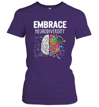 Load image into Gallery viewer, Embrace Neurodiversity Brain ADHD Autism Awareness Women's T-Shirt
