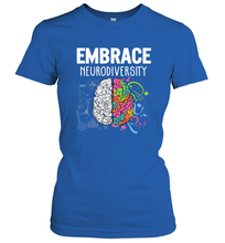 Load image into Gallery viewer, Embrace Neurodiversity Brain ADHD Autism Awareness Women's T-Shirt
