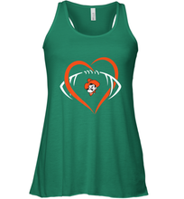Load image into Gallery viewer, Oklahoma State Cowboys Large Heart  Football  Team Women's Racerback Tank

