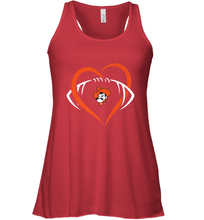 Load image into Gallery viewer, Oklahoma State Cowboys Large Heart  Football  Team Women's Racerback Tank
