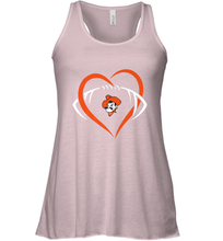 Load image into Gallery viewer, Oklahoma State Cowboys Large Heart  Football  Team Women's Racerback Tank
