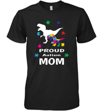 Load image into Gallery viewer, Proud Autism Mom T Rex Dinosaur Autism Awareness Men's Premium T-Shirt
