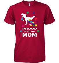 Load image into Gallery viewer, Proud Autism Mom T Rex Dinosaur Autism Awareness Men's Premium T-Shirt
