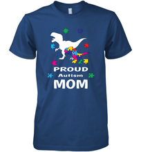 Load image into Gallery viewer, Proud Autism Mom T Rex Dinosaur Autism Awareness Men's Premium T-Shirt
