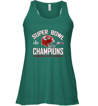 Load image into Gallery viewer, NFL super bowl Kansas City Chiefs Logo Helmet champions Women's Racerback Tank
