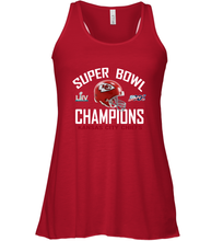 Load image into Gallery viewer, NFL super bowl Kansas City Chiefs Logo Helmet champions Women's Racerback Tank
