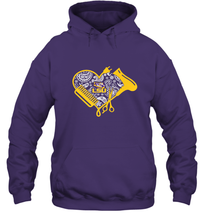 Load image into Gallery viewer, LSU Tigers Hairstyle  Beautician Like Football Hooded Sweatshirt
