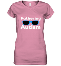 Load image into Gallery viewer, Fathering Autism Shades Women's V-Neck T-Shirt
