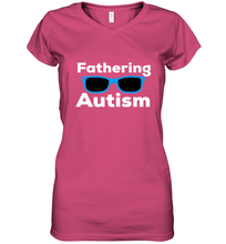 Load image into Gallery viewer, Fathering Autism Shades Women's V-Neck T-Shirt
