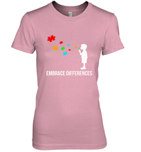 Load image into Gallery viewer, Embrace Differences  Support Autism Awareness Day Tee Women's Premium T-Shirt
