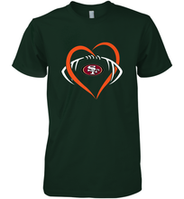 Load image into Gallery viewer, NFL San Francisco Heart Love Football Men's Premium T-Shirt
