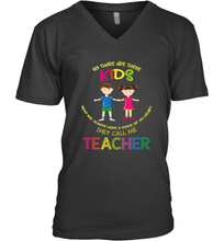 Load image into Gallery viewer, They Call Me Teacher School Kids Fun Appreciation Men's V-Neck
