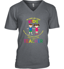 Load image into Gallery viewer, They Call Me Teacher School Kids Fun Appreciation Men's V-Neck
