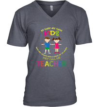 Load image into Gallery viewer, They Call Me Teacher School Kids Fun Appreciation Men's V-Neck
