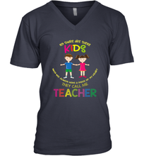 Load image into Gallery viewer, They Call Me Teacher School Kids Fun Appreciation Men's V-Neck
