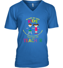 Load image into Gallery viewer, They Call Me Teacher School Kids Fun Appreciation Men's V-Neck

