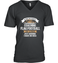 Load image into Gallery viewer, Flag Football Coach Funny Coaching Saying Team Gift Men's V-Neck
