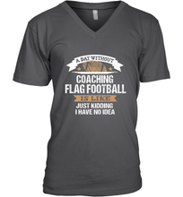 Load image into Gallery viewer, Flag Football Coach Funny Coaching Saying Team Gift Men's V-Neck
