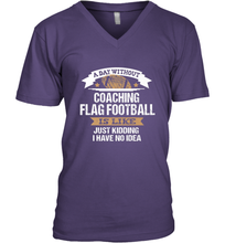 Load image into Gallery viewer, Flag Football Coach Funny Coaching Saying Team Gift Men's V-Neck

