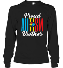Load image into Gallery viewer, Proud Autism Brother Awareness Support Premium T Shirt Long Sleeve T-Shirt
