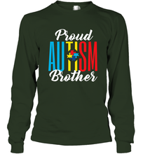 Load image into Gallery viewer, Proud Autism Brother Awareness Support Premium T Shirt Long Sleeve T-Shirt
