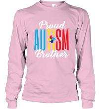 Load image into Gallery viewer, Proud Autism Brother Awareness Support Premium T Shirt Long Sleeve T-Shirt
