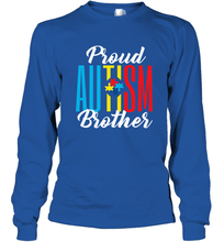 Load image into Gallery viewer, Proud Autism Brother Awareness Support Premium T Shirt Long Sleeve T-Shirt

