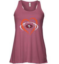 Load image into Gallery viewer, NFL San Francisco Heart Love Football Women's Racerback Tank

