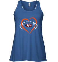 Load image into Gallery viewer, NFL San Francisco Heart Love Football Women's Racerback Tank
