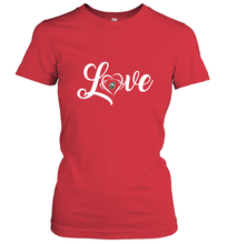 Load image into Gallery viewer, Stetson Hatters Love Heart  Football  Team Premium Women's T-Shirt
