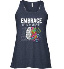 Load image into Gallery viewer, Embrace Neurodiversity Brain ADHD Autism Awareness Women's Racerback Tank
