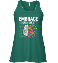 Load image into Gallery viewer, Embrace Neurodiversity Brain ADHD Autism Awareness Women's Racerback Tank

