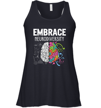 Load image into Gallery viewer, Embrace Neurodiversity Brain ADHD Autism Awareness Women's Racerback Tank
