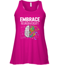 Load image into Gallery viewer, Embrace Neurodiversity Brain ADHD Autism Awareness Women's Racerback Tank

