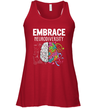 Load image into Gallery viewer, Embrace Neurodiversity Brain ADHD Autism Awareness Women's Racerback Tank
