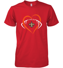 Load image into Gallery viewer, NFL New Orleans Saints Heart Love Football Men's Premium T-Shirt
