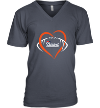 Load image into Gallery viewer, NFL New England Patriots Heart Love Football Men's V-Neck
