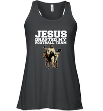 Load image into Gallery viewer, Jesus Drafted My Football Team Fantasy Football Women's Racerback Tank

